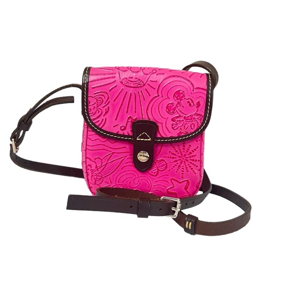 Dooney & Bourke Handbags - Disney Dooney & Bourke Sketch Pink Leather Small Crossbody Handbag
